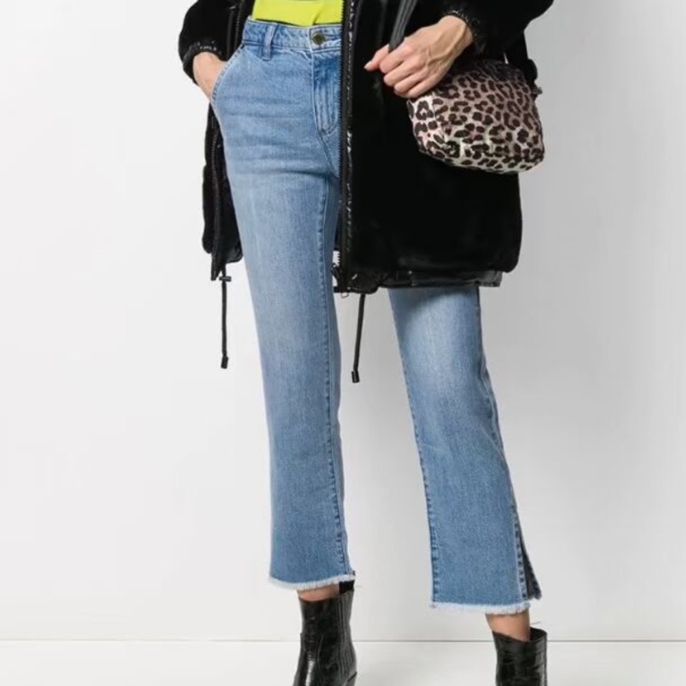MICHAEL KORS High waist frayed hem jeans